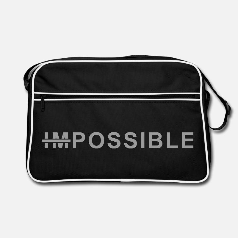 Impossible Shirt – Motivational Nerd Design Retro Tasche
