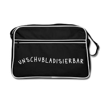 Impossible à pigeonner – Individuellement, ce n’est pas normal - Sac Retro - noir/blanc - Devant