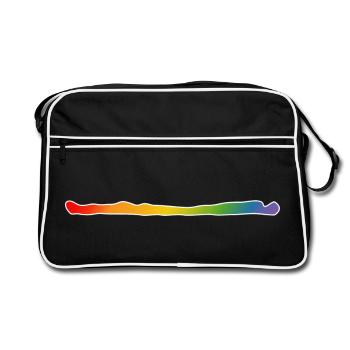 Chemise arc-en-ciel blanche LGBT lgbtqi queer - Sac Retro - noir/blanc - Devant