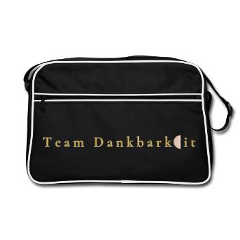 Botschaft - Team Dankbarkeit - Retro Tasche - Schwarz/Weiß - Vorne
