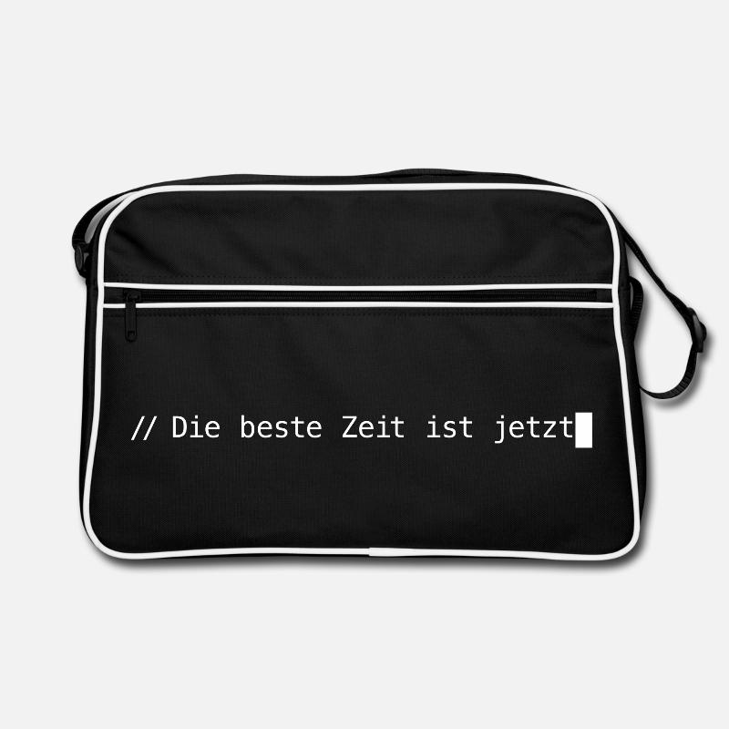Die beste Zeit ist jetzt Retro Tasche