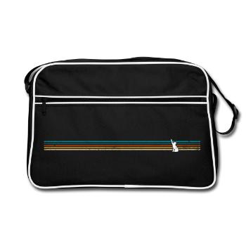 Silhouette de lapin rayé - Sac Retro - noir/blanc - Devant