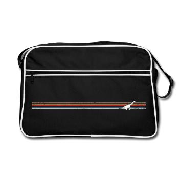 Brachiosaure rétro - Sac Retro - noir/blanc - Devant