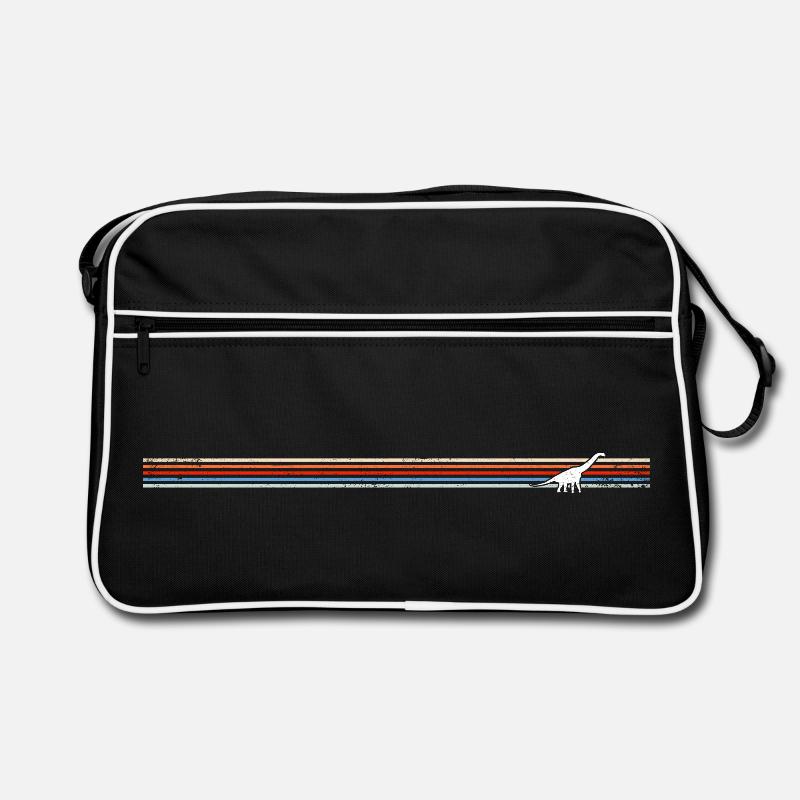 Retro Brachiosaurus - Retro Bag - black/white