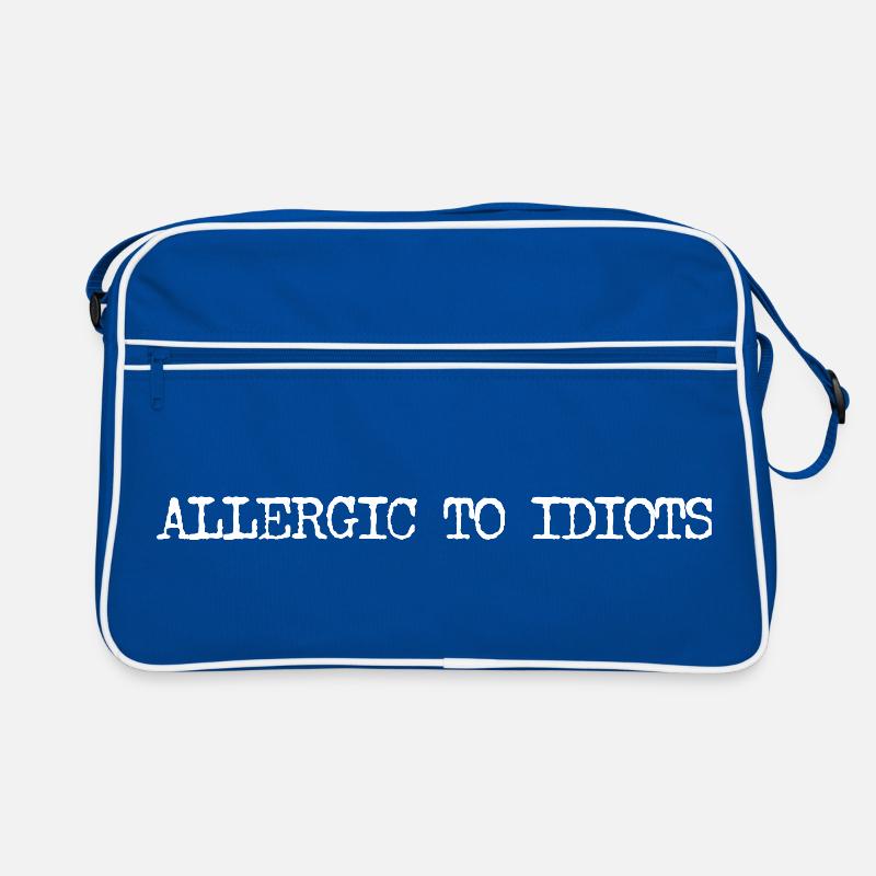 Allergic to Idiots Typografie Spruch minimalistisc Retro Tasche