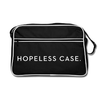 Cas désespéré – Faute de frappe minimaliste - Sac Retro - noir/blanc - Devant