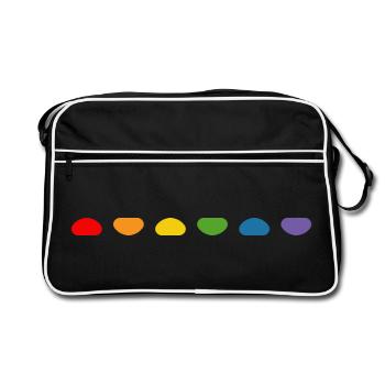 Rainbow Nugget - Retro Bag - black/white - Front