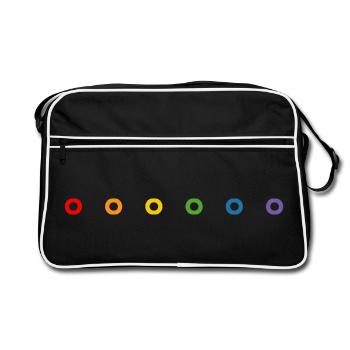 Beignets arc-en-ciel LGBT lgbtqi queer - Sac Retro - noir/blanc - Devant