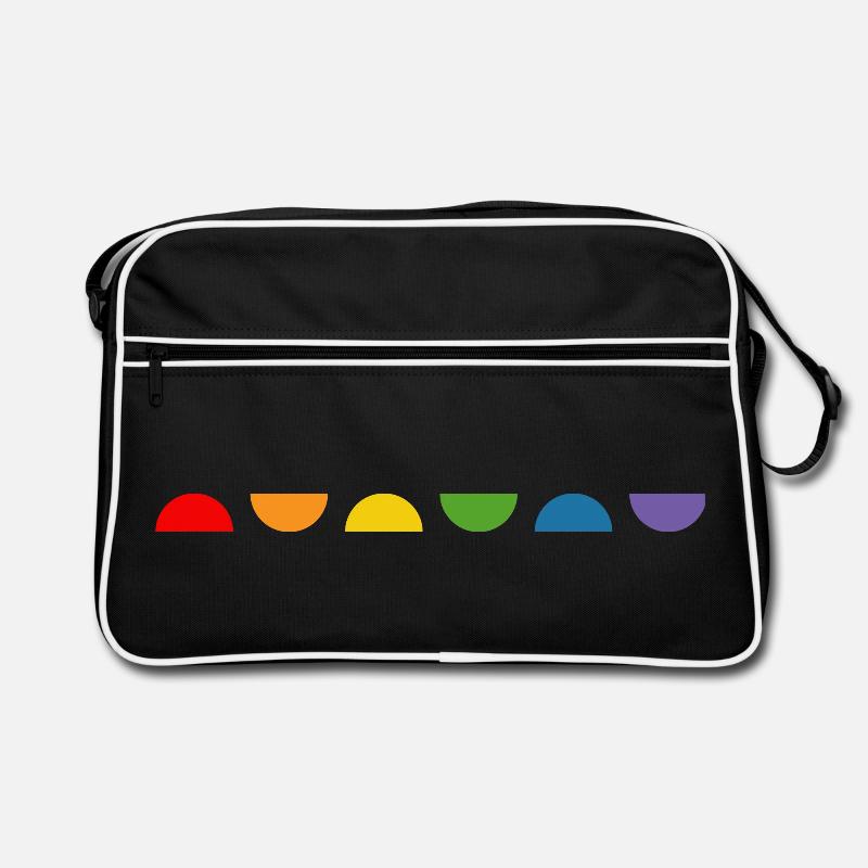 Regenbogen Halbkreis Retro Tasche