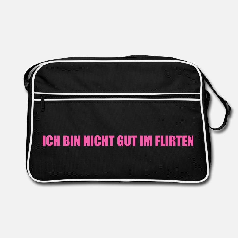 Ich bin nicht gut im Flirten Retro Tasche
