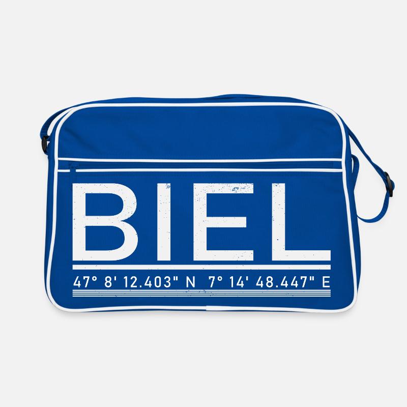 Biel Koordinaten Retro Tasche