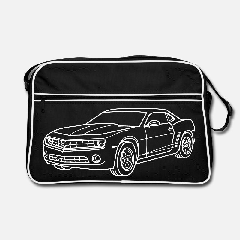 Chevy Camaro - Retro Tasche - Schwarz/Weiß