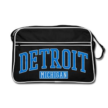 Detroit Michigan Varsity Emblem - Retro Bag - black/white - Front