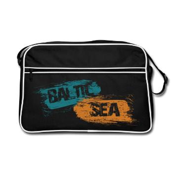 Baltic Sea - Ostsee - Retro Tasche - Schwarz/Weiß - Vorne