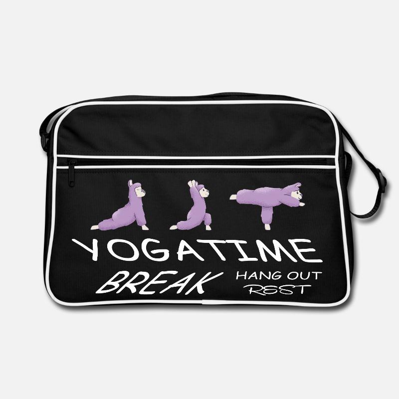 Temps de Yoga Lama - Sac Retro - noir/blanc