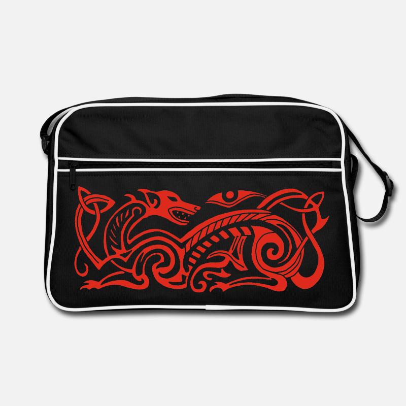 Keltischer Jagdhund (rot) Retro Tasche