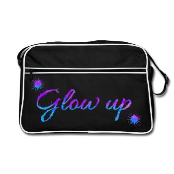 Glow up - Retro Bag - black/white - Front