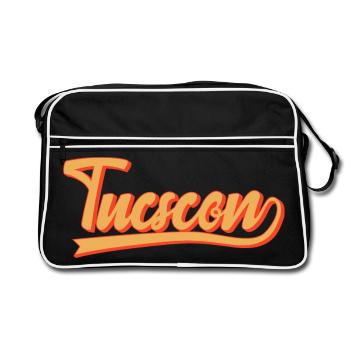 Tucson Retro Schriftzug - Retro Tasche - Schwarz/Weiß - Vorne
