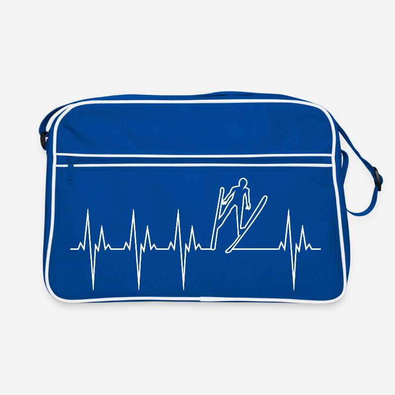 Ski Jumping Electrocardiogram ECG Ski Jumping Retro Bag