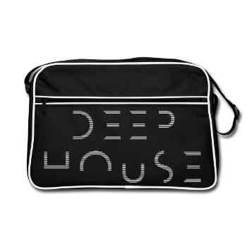 Deep House art dessin techno festival EDM rave - Sac Retro - noir/blanc - Devant