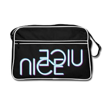 Nice lettering - Retro Bag - black/white - Front