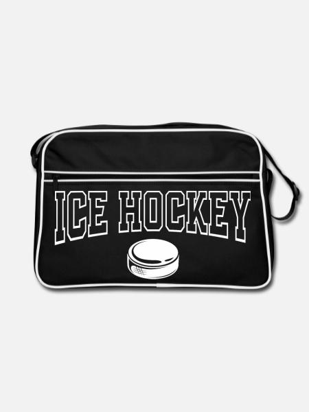 Eishockey  - Retro Tasche - Schwarz/Weiß - Vorne