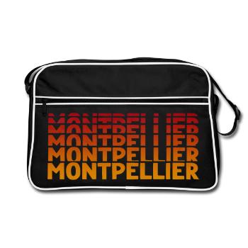 Montpellier Typography - Retro Bag - black/white - Front