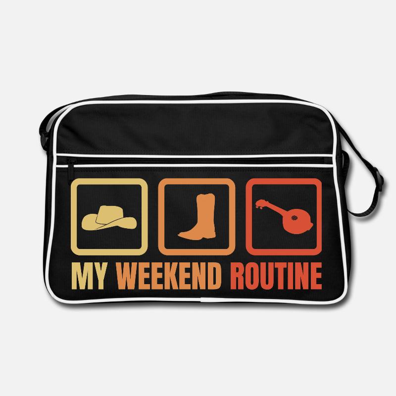 Meine Wochenendroutine Retro Tasche