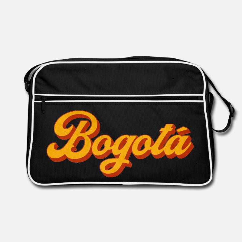 Bogotá Script in Warm Orange Retro Tasche