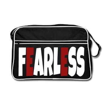 Intrépide - texte simple - Sac Retro - noir/blanc - Devant