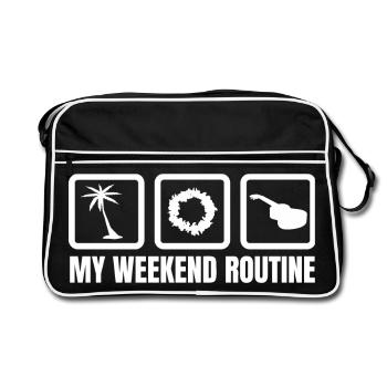 Ukulele Player Weekend - Retro Bag - black/white - Front