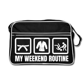 Week-end de judo - Sac Retro - noir/blanc - Devant