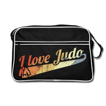 Combattants de judo - Sac Retro - noir/blanc - Devant