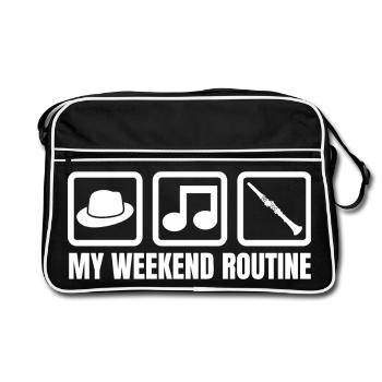 Week-end de la clarinette - Sac Retro - noir/blanc - Devant