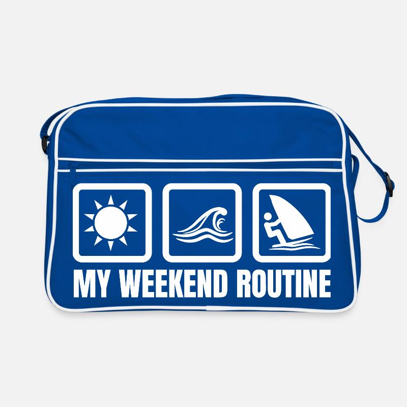 Meine Wochenendroutine Retro Tasche