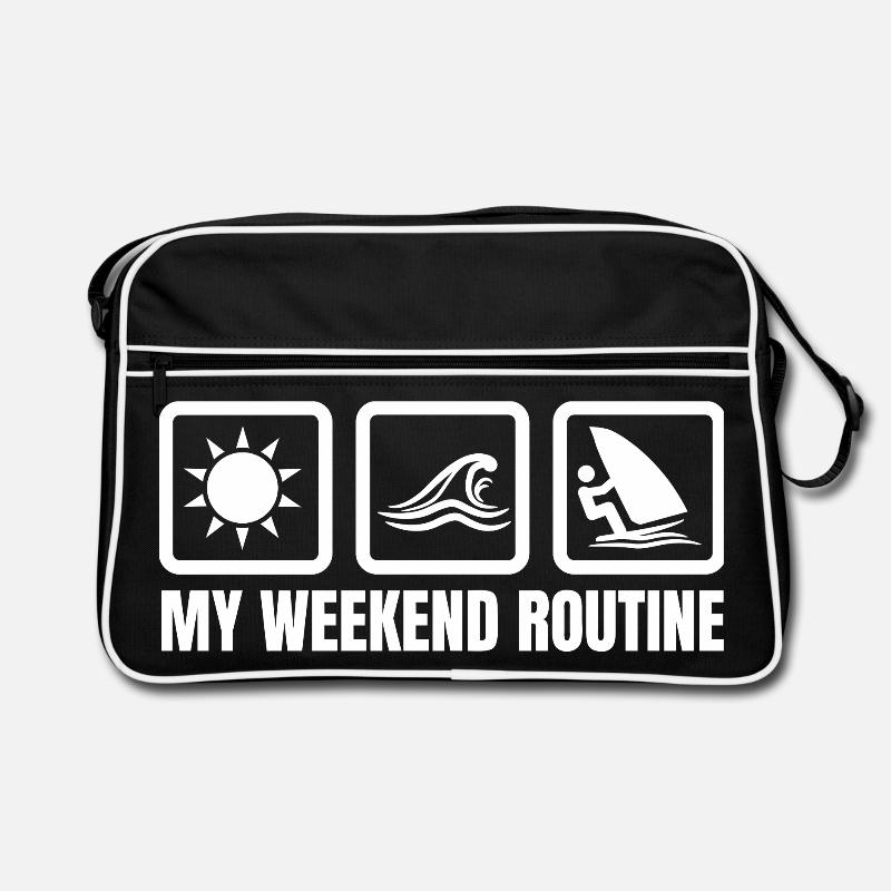 Meine Wochenendroutine Retro Tasche