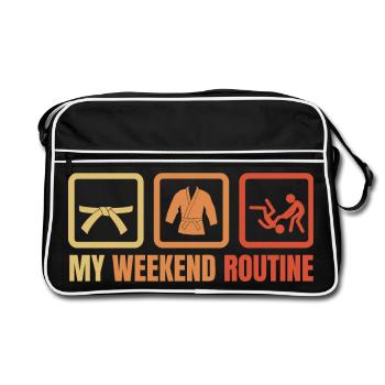 Judo Routine - Retro Bag - black/white - Front