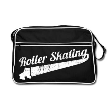 Patinage à roulettes des années 80 - Sac Retro - noir/blanc - Devant
