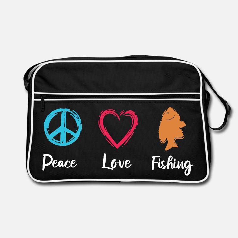 Peace Love Pêche Sac Retro