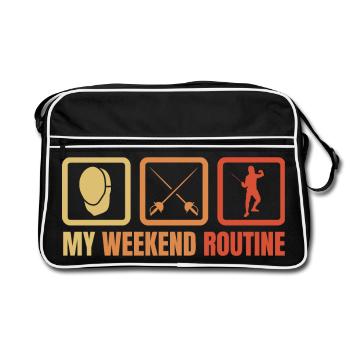 Fencing Weekend - Retro Bag - black/white - Front