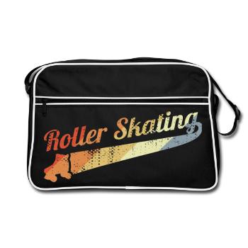 Patinage à roulettes vintage - Sac Retro - noir/blanc - Devant