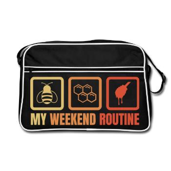 Beekeeper's Weekend - Retro Bag - black/white - Front