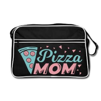 Pizza Mom - Retro Bag - black/white - Front