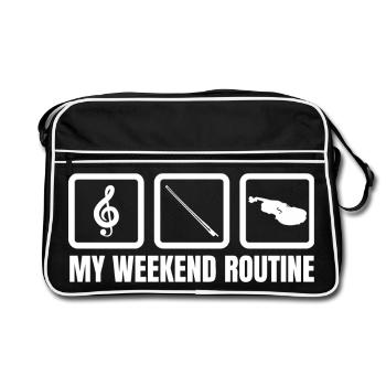 Violinists Weekend - Retro Bag - black/white - Front