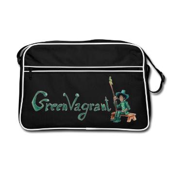 Le Vagabond vert - Sac Retro - noir/blanc - Devant