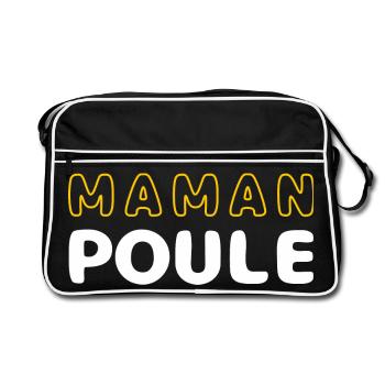 Maman Poule Illustration Contrastée - Sac Retro - noir/blanc - Devant