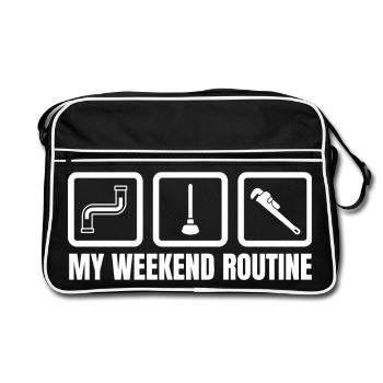 Installer Weekend - Retro Bag - black/white - Front