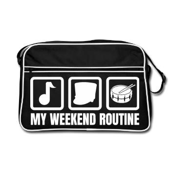 Week-end des batteurs - Sac Retro - noir/blanc - Devant