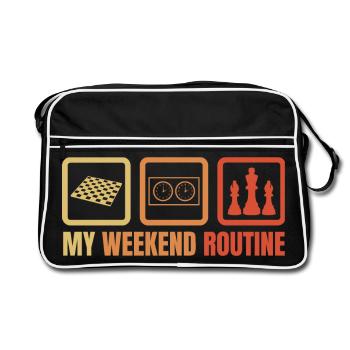 Chess Weekend - Retro Bag - black/white - Front
