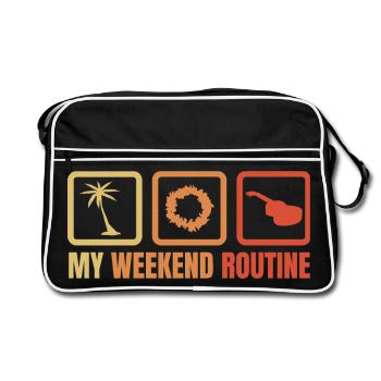 My Weekend Routine - Retro Bag - black/white - Front